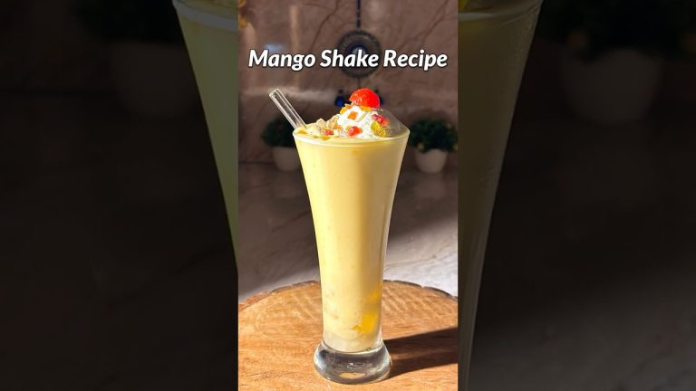 Trending Easiest Mango Shake Recipe #mango #recipe #shorts