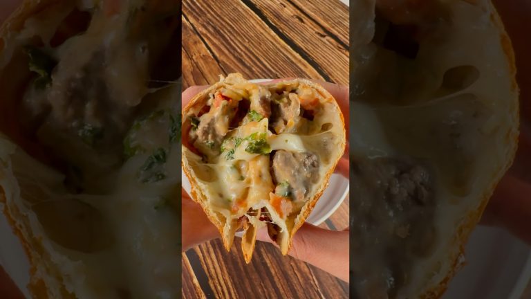 Crispy Air Fryer beef Tortilla Pies with Mushrooms & Onions.