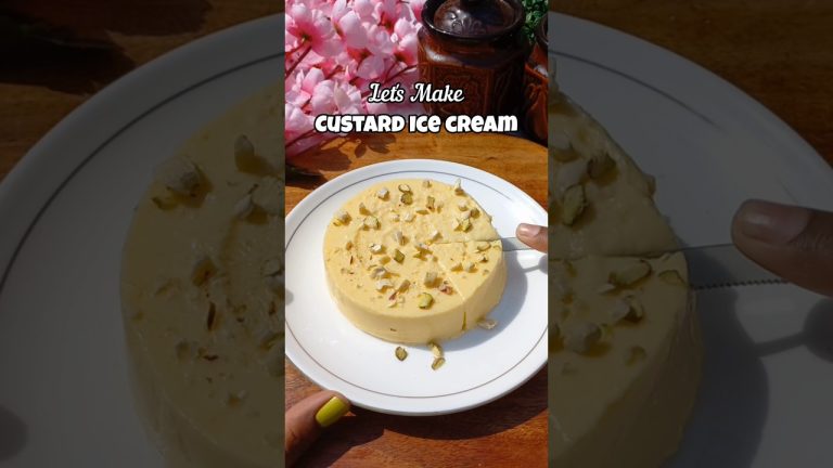 Custard Ice Cream 😍 #custardicecreamrecipe #recipe #custard #cooking #foodiefromgwalior
