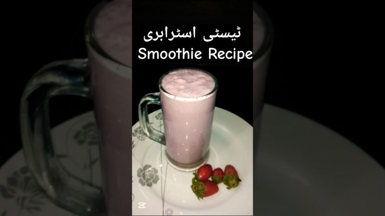 New Tasty Strawberry Smoothie Recipe #tastydrinks #healthy #yummy #easyrecipe #viralshort #ytshorts