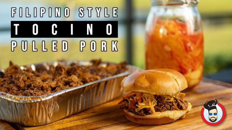 🇵🇭 Filipino BBQ Pulled Pork Sandwich? Woodfire “Tocino” Pulled pork & achara from from scratch!