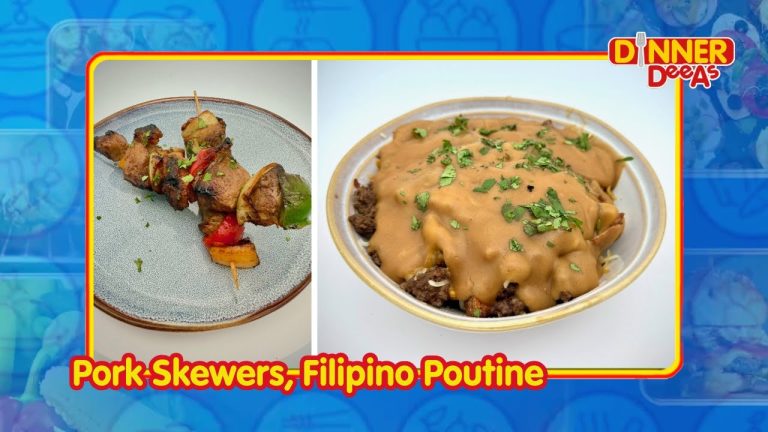 Pork Skewers, Filipino Poutine | Dinner DeeAs