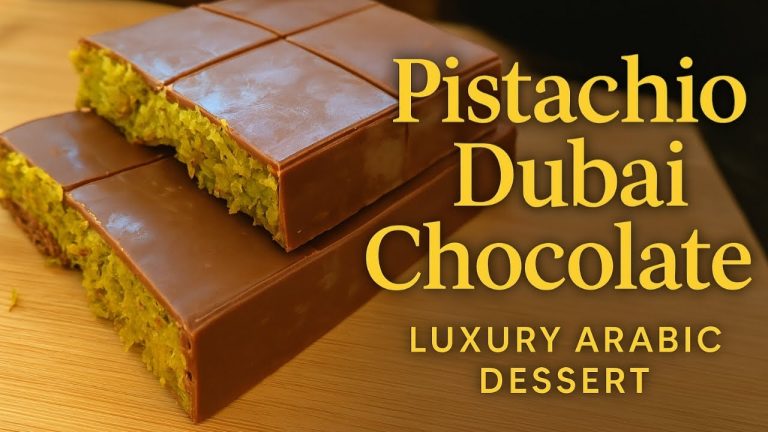 Pistachio Dubai Chocolate | Arabic Luxury Dessert Recipe in UK Kitchen