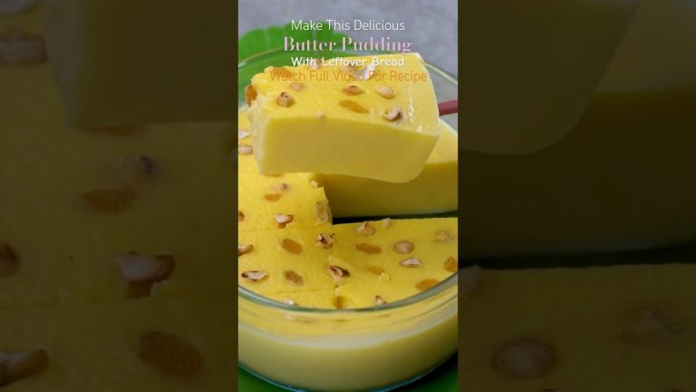 Don’t Waste Leftover Bread, Make This Delicious Butter Pudding. #butter #food #fyp
