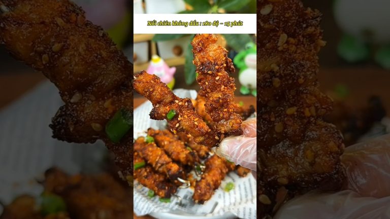Thịt nướng bằng nồi chiên ngon lắm ngày cuối tuần #food #cooking #nauan #amthuc #noichienkhongdau
