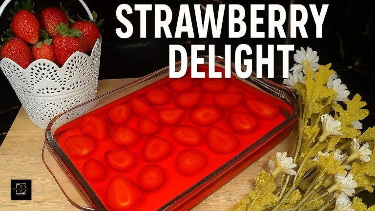 Strawberry Delight Recipe | Easy No-Bake Strawberry Dessert By Fusion Delights