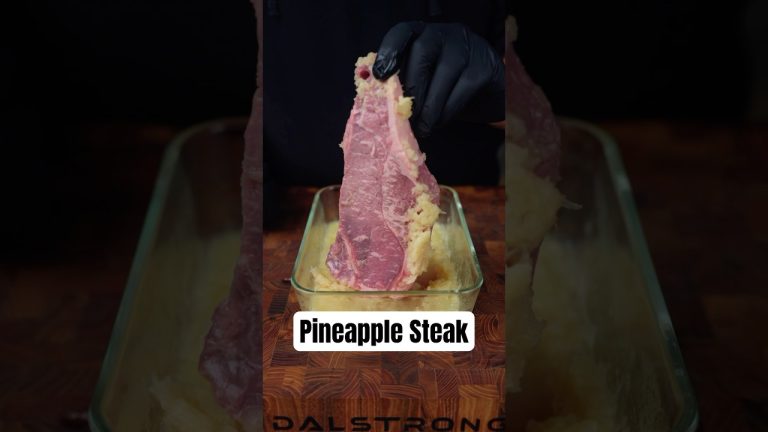 I Marinated a Steak in pineapple… and it was amazing!! #shorts #food #recipe