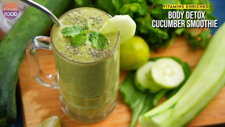 శరీరంలోని మలినాల్ని కడిగిపడేసి పోషకాలని అందించే డిటాక్స్ స్మూతీ | Body Detox Cucumber Smoothie