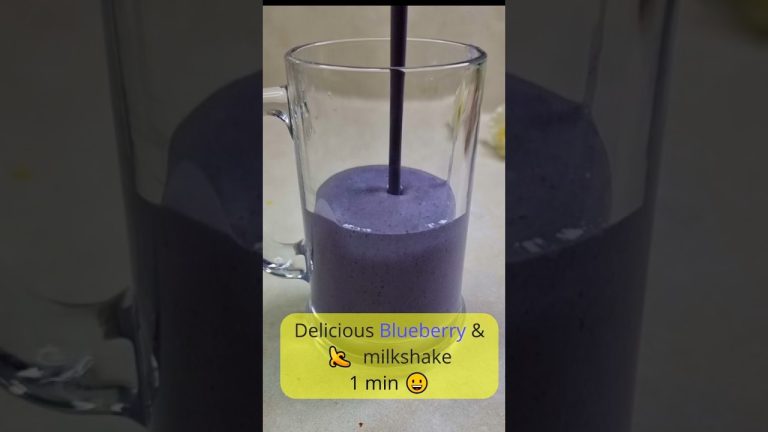 Blueberry milkshake  #shorts #milkshake #healthydrink