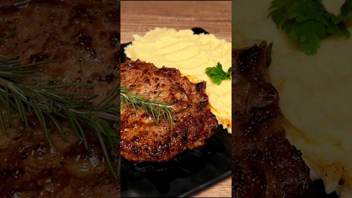 Super Juicy Steak with Mashed Potatoes #potato #shorts