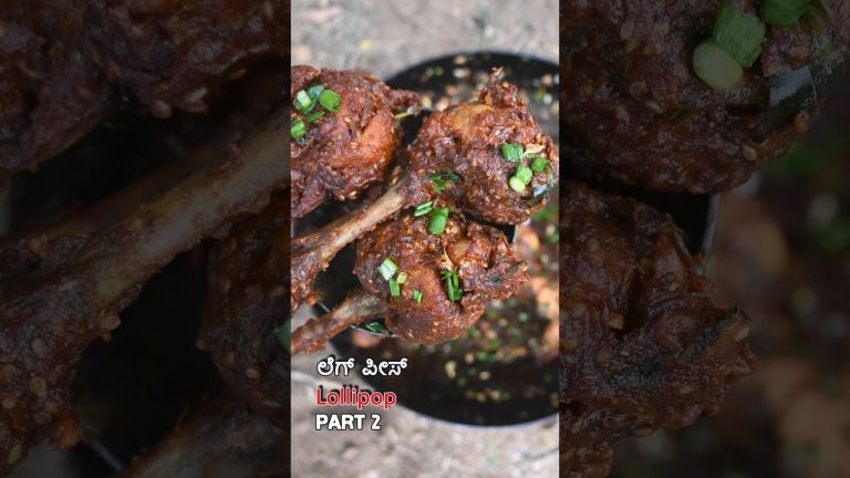 ‌ಚಿಕನ್ ಲೆಗ್‌ ಪೀಸ್‌ ಲಾಲಿಪಪ್🌶️🍗🤤| Chicken Leg Piece Lollipop In Village Style🌶️🍗🤤 Part 2 #shortsfeed
