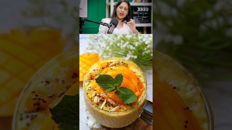 Healthy Weight Loss Vegan Mango Coconut Milk Shake Recipe 😋 #shorts #mango #weightloss