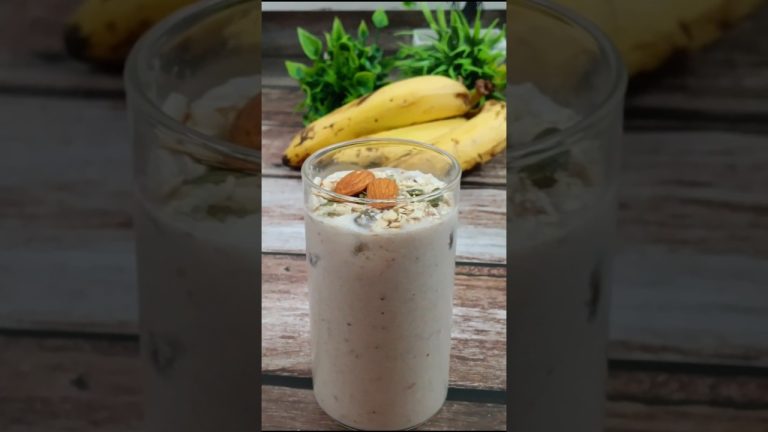 Complete Breakfast Banana Healthy Smoothie #milkshake #smoothie #weightloss #happyhunger #breakfast