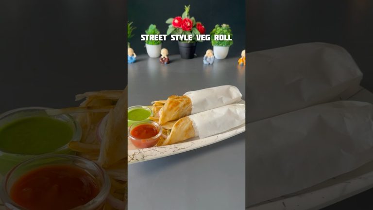 Trending Recipe of Street Style Vegetable Roll #shorts #recipe #roll #vegetables