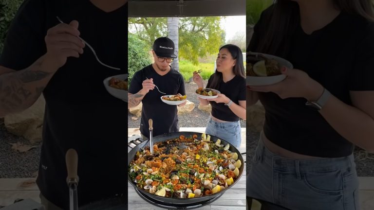 My first time making Paella | MyHealthyDish