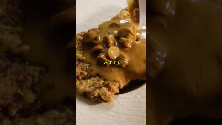 Country fried steak with sausage gravy #shorts