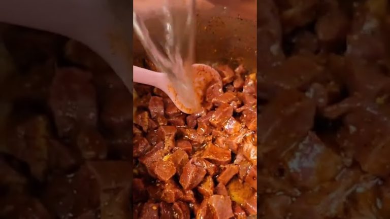 COOKING A COW HEART | SPICY BEEF HEART RECIPE | #shorts #food #meat #fyp