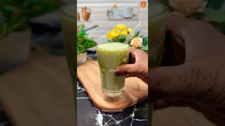 Healthy Kiwi smoothie 😍😍❤️❤️… #shorts #kiwismoothie #smoothie #recipe #viralvideo #kalpanaskitchen