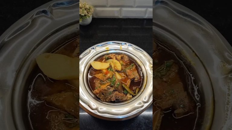 beef Aloo gosht recipe|how to make Aloo gosht recipe |Aloo gosht in pressure cooker #shortsfeed