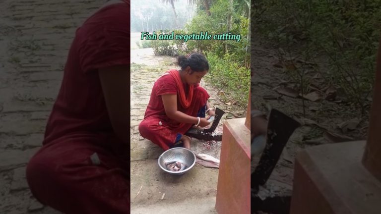 Village cooking shorts with fish cutting recipes #cutting #fish #cooking