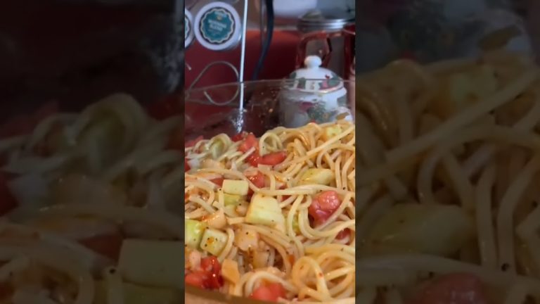 Spaghetti Pasta Salad With Zesty Italian Dressing #remix #shorts