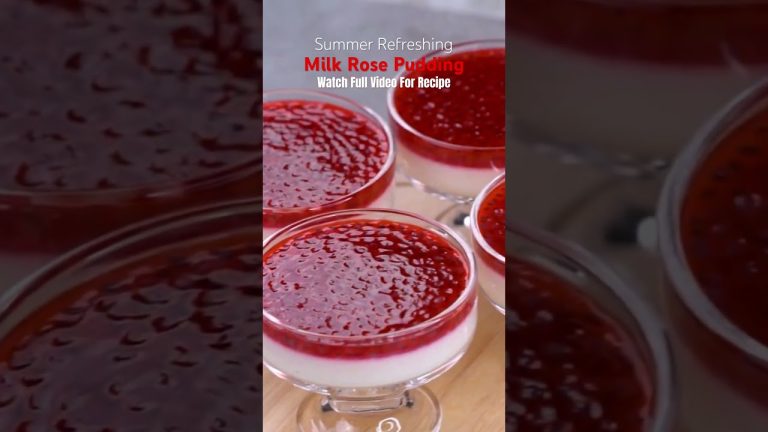 Milk Rose Pudding Recipe #food #dessert #summer