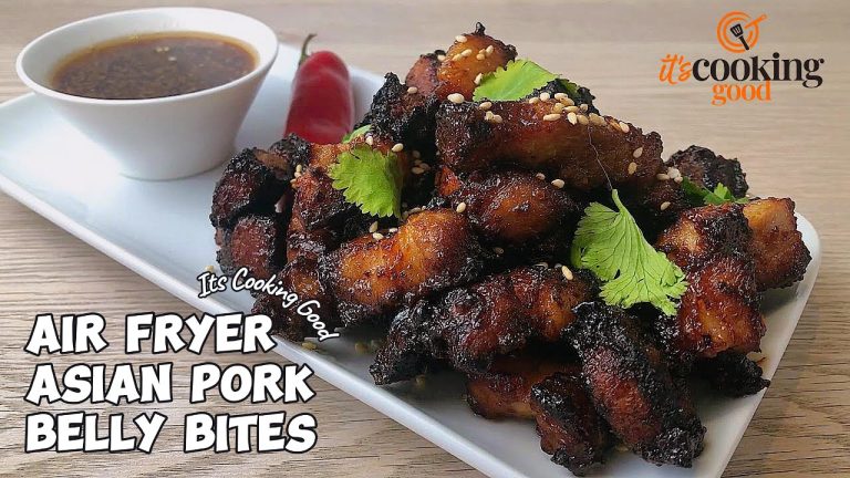 15 Minute Easy Air Fryer Pork Belly Bites | Crispy, Sticky, Perfect!