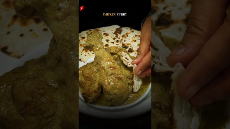 😋 CHICKEN CURRY ASMR RECIPE 30-MINUTE RECIPE🔥 #shorts #food #cooking #chicken  #chickencurryrecipe