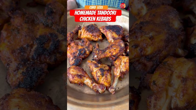 HOMEMADE TANDOORI CHICKEN KEBABS #tandoorichicken #shorts #shortvideo #ytshorts #viralvideo