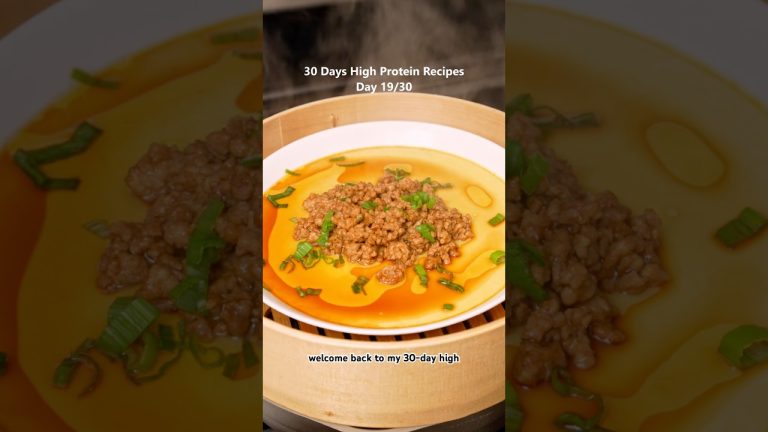 Day 19/30 of High Protein Recipes: CHINESE STEAMED EGGS WITH MINCED PORK.