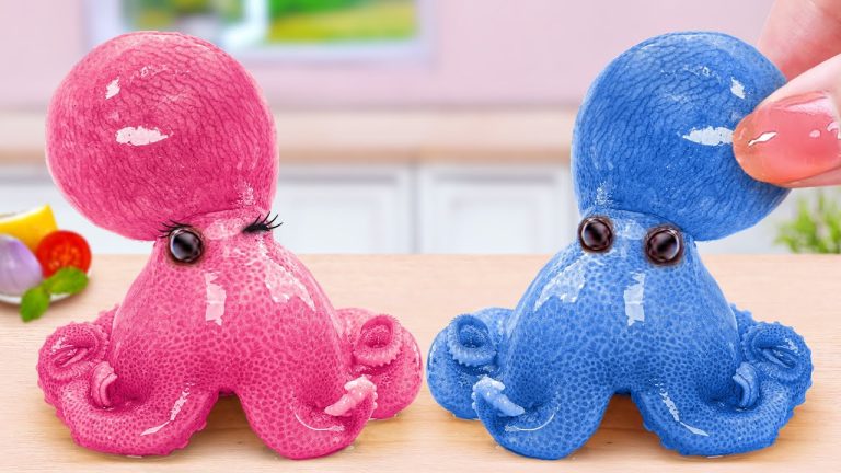 Best of Seafood Flavor ❣️ Mini Juicy Fried Octopus Karaage Recipe with Mayo ❣️ Tina Mini Cooking