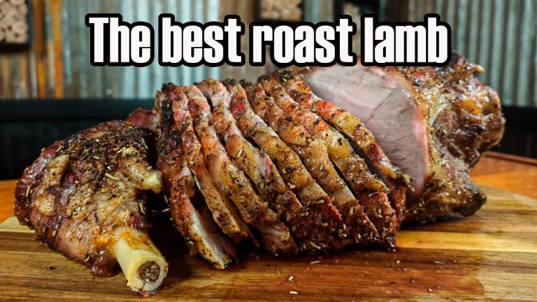 Leg of Lamb Roast in a Weber kettle BBQ by Schueys BBQ