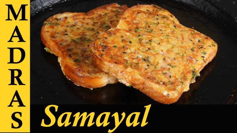 Masala Bread Toast Recipe in Tamil | Bread Recipes in Tamil