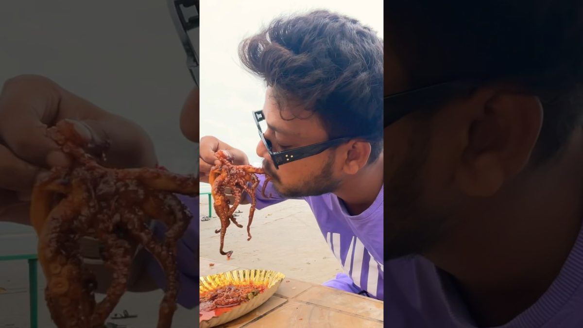 Eating Octopus 🐙 #octopus #seafood #solotravel #allindiatour #theghumshudavloger
