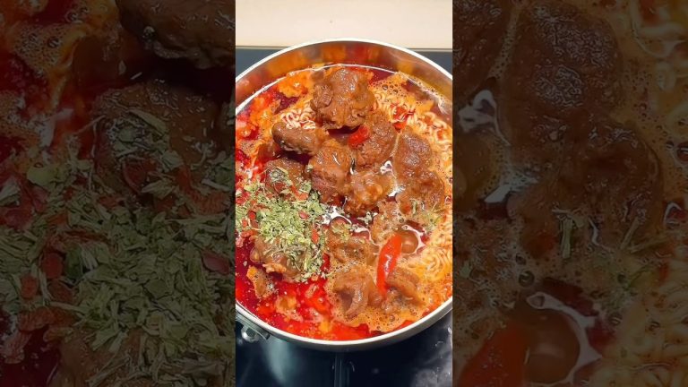 Spicy Beef Ramen 🍜 #beef #spicynoodles #ramennoodles #instantnoodles #cooking