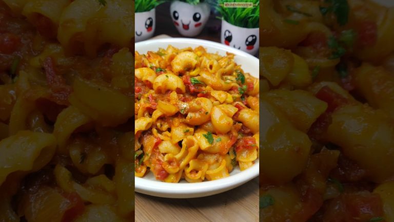 Macaroni recipe | Desi style masala macaroni #snacks #macaroni #macaronirecipe #cooking #shorts
