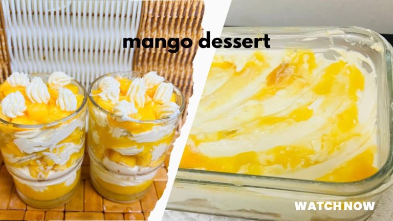 Mango Delight and Mango Mouse Recipe || Mango Delight || No bake Mango Dessert Recipe ||