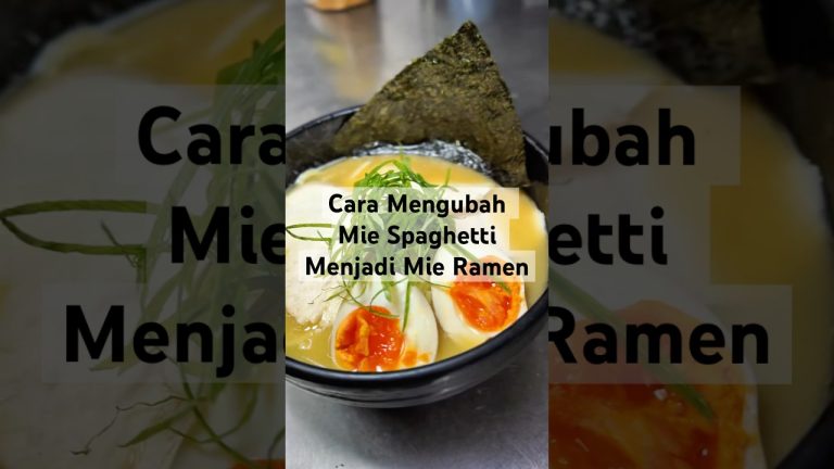 Resep ramen dari mie spaghetti ada di komen