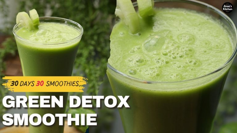 Green Detox Smoothie | 30 smoothie recipes (10/30) | Healthy & Refreshing Weight Loss Drink