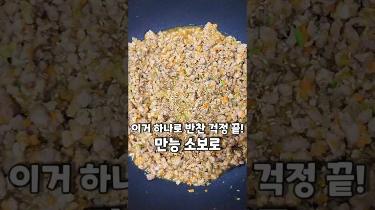 반찬 걱정 이거 하나면 끝! 돼지다짐육으로 만능 소보로 만드는 비법