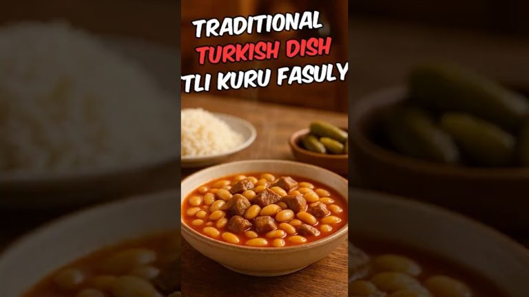Traditional Turkish Dish Recipe | Etli Kuru Fasulye #shorts #turkishfood #recipeshorts