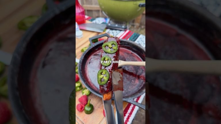 Raspberry Jalapeño Party Ribs 🍯🌶️