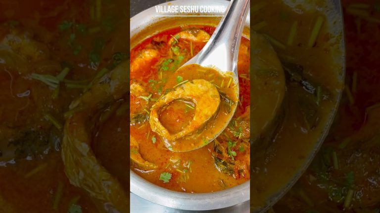 Traditional Fish Curry | Chepala Pulusu |Marinating Fish Curry Recipe #shorts