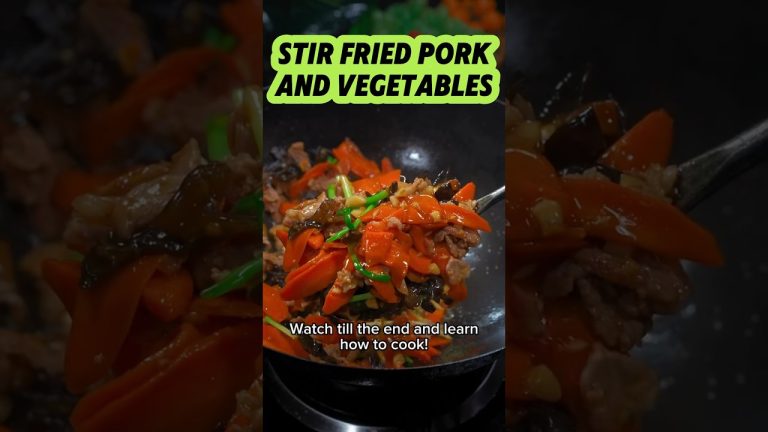 Stir Fried Pork And Vegetables Recipe You Want To Try! #cooking #food #recipe #chinesefood #stirfry