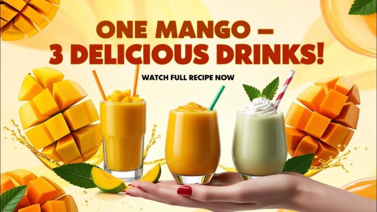 Mango Juice, Mango Smoothie, Mango Shake – One recipe, three ways to enjoy the king of fruits 🥭