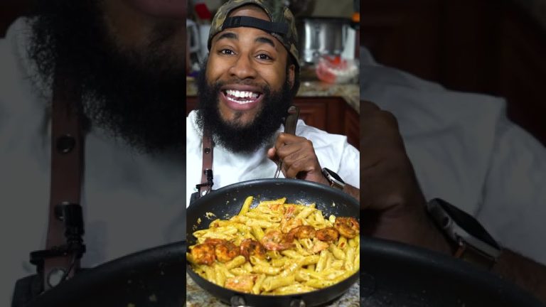 Creamy Shrimp Pasta by @BlessitsJeff #Shorts