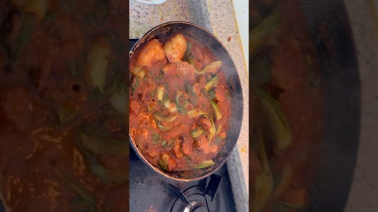 Nepali recipe pork curry with sag 😋 #ytshorts #cooking #shorts
