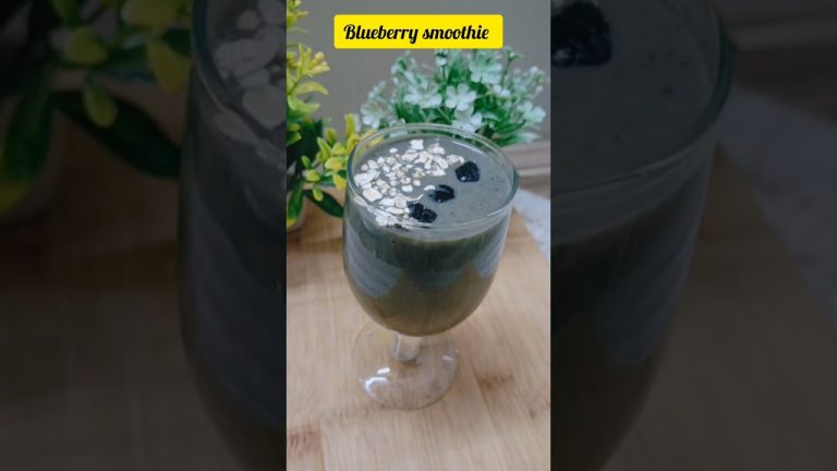 I made a Blueberry smoothie #blueberry #blueberryrecipe