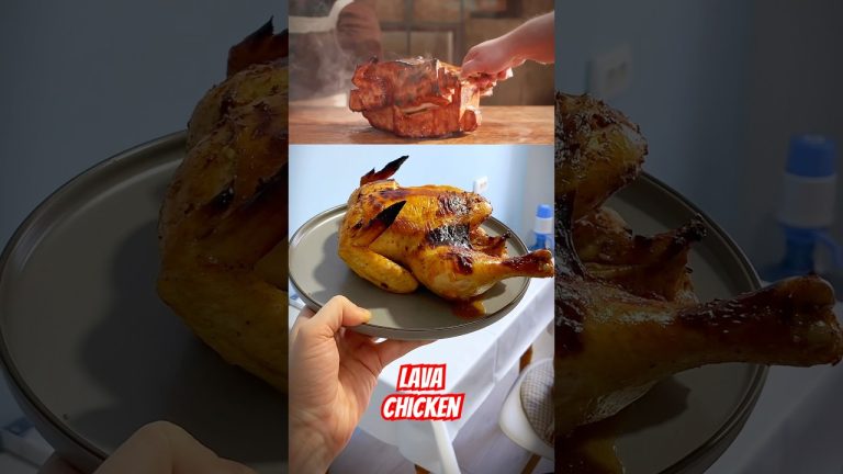 Steve’s Lava Chicken Recipe from the Minecraft Movie in Real Life 🍗 #shorts #lavachicken #minecraft