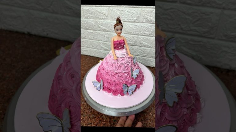 Beautiful Barbie doll cake recipe #trending #shortsfeed #shorts #barbiedollcake #barbiecake